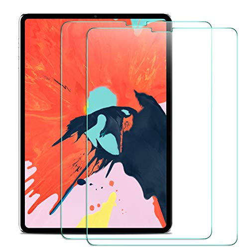 Yocktec Screen Protector for iPad Pro 12.9, (Apple Pencil and Face ID Supported), [Scratch-Resistant] [9H Hardness] Tempered Glass Screen Protector for Apple iPad Pro 12.9 2018 Tablet (2 Pack)