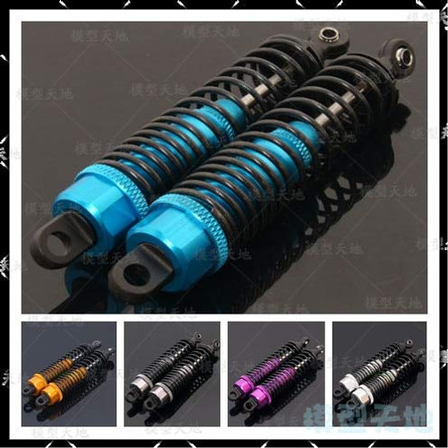 Part  and  Accessories 2pc 106004 166004 Aluminum Shock Absorber 98mm 06002 06062 1/10 Upgrade Parts For Off-road Car Buggy Short Truck 94166 94107 - (Color: Dark Grey)