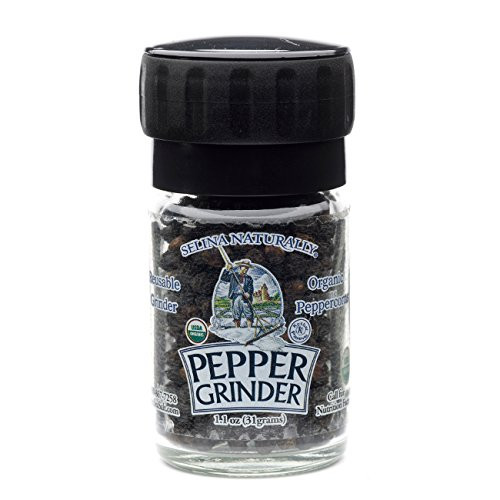 Celtic Sea Salt Pepper Mini Grinder Peppercorn, 1.1 Ounce