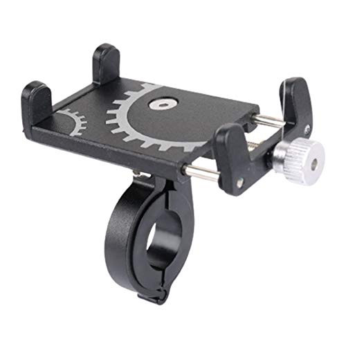vwlvrsco Bicycle Cell Phone Holder Bike Phone Mount for Cell Holder Bicycle Handlebar Bicycle Motorcycle Aluminum Alloy Adjustable Bike Phone Holder Rack Bracket Black