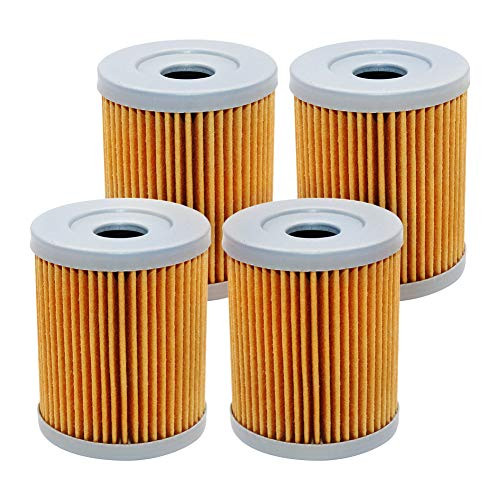 4 Pack Yerbay Motorcycle Oil Filter for Suzuki LT230E Quadrunner 230 1986-1993 / LT230G 1985-1987 / LT230S Quadsport 230 1985-1988