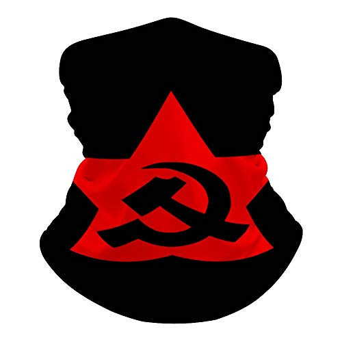 Communist USSR Face Mask Bandana Cooling Neck Gaiter Summer Breathable UV Dust Protection Balaclava Face Cover for Outdoor Sports