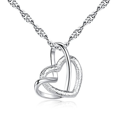 Glibrillody Love Heart for Mom Love between Lovers Pendant Necklace Fashion Choker Necklace for Women Girls (B)