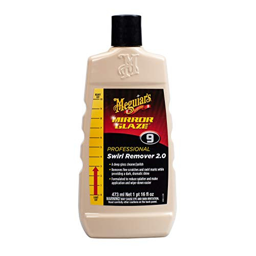 Meguiars Mirror Glaze Swirl Remover 2.0  Cleaner/Polish Removes Fine Swirls  M0916, 16 oz