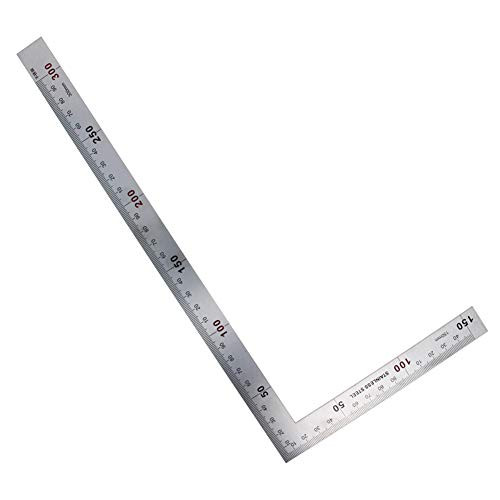 Utoolmart 150x300mm Stainless Steel Scale L Shape Square 90 Degree Layout Measuring Tool for Carpenter Engineer 1 pcs