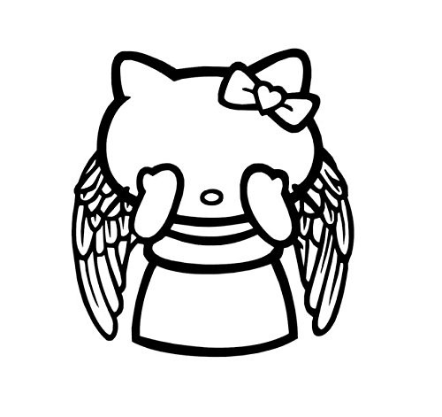 Doctor Who Vinyl Decal, Weeping Angel Stickers, Hello Kitty Vinyl Decal, Hello Kitty Weeping Angel Doctor Who Vinyl Decal, Weeping Angel Stickers, Hello Kitty Vinyl Decal, Hello Kitty Weeping Angel