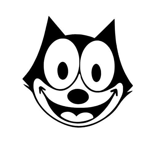 Felix the Cat, Vintage Cartoons Felix the Cat, Felix the Cat Laughing Face Vinyl Decal, Felix the Cat Stickers