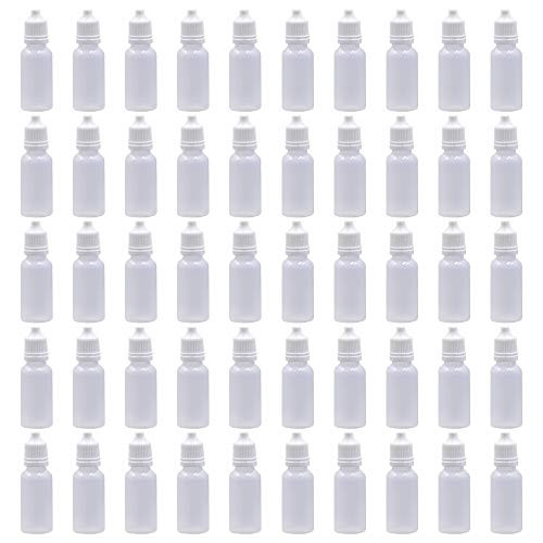 Yohii 50Pcs 15ml Squeeze Dropper Bottle, LDPE Eye Dropper Bottle with Childproof Cap