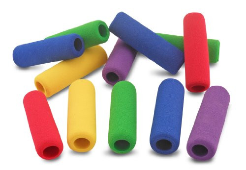 The Classics 12-Pack Soft Foam Pencil Grips, Assorted Colors, 1.5-Inch Long (TPG-16412)