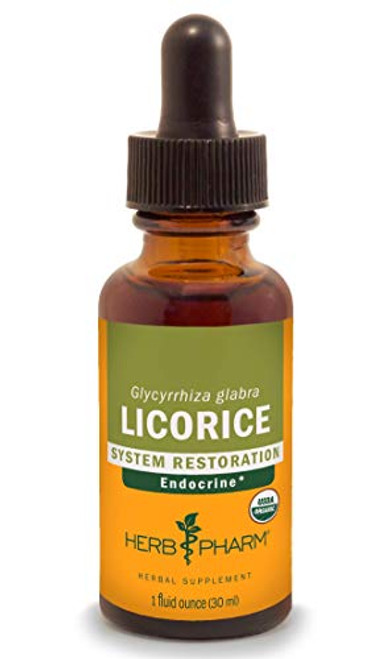 Herb Pharm Certified Organic Licorice Liquid Extract for Endocrine System Support - 1 Ounce Herb Pharm Certified Organic Licorice Liquid Extract for Endocrine System Support - 1 Ounce