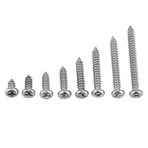 200Pcs/Set Self-Tapping Screws Kit Stainless Steel SS304 Metal Screws Pan/Flat/Truss Head M3 6MM~30MM Assortment Fastener Hardware(A: Pan Head) 200Pcs/Set Self-Tapping Screws Kit Stainless Steel SS304 Metal Screws Pan/Flat/Truss Head M3 6MM~30MM Assortment Fastener Hardware(A: Pan Head)