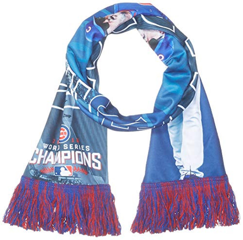 FOCO MLB Chicago Cubs Joe Maddon Unisex Maddon J.  70 2016 World Series Champions Printed Player Scarf