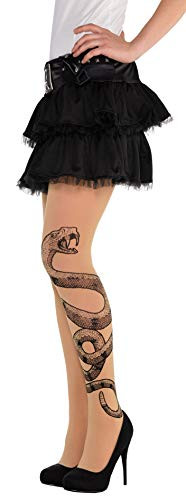 amscan 847880 Witch Doctor Snake Tights, Multicolor