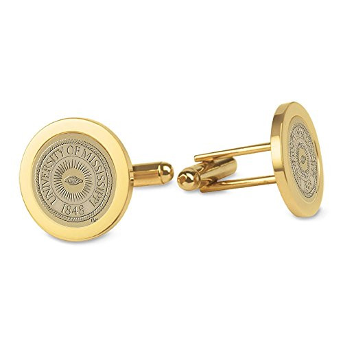 NCAA Mississippi Old Miss Rebels Adult Men Cufflinks, Gold