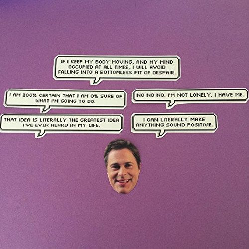 Chris Traeger Parks And Rec Quotes Sticker Set