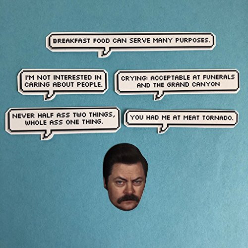 Ron Swanson Parks and Rec Quotes Sticker Set