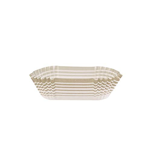 Supreme Mini Baking Cups Oval - Gold Stripe - Pack of 40