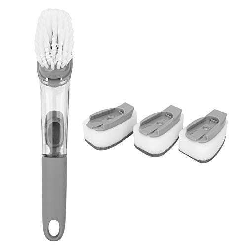 Kitchen Brush for Pot Kitchen Good Grips Soap Dispensing Sink Brush, Pan Scrub Brush Dish Scrub Brush for Kitchen Sink, Soap Dispensing Dish Brush