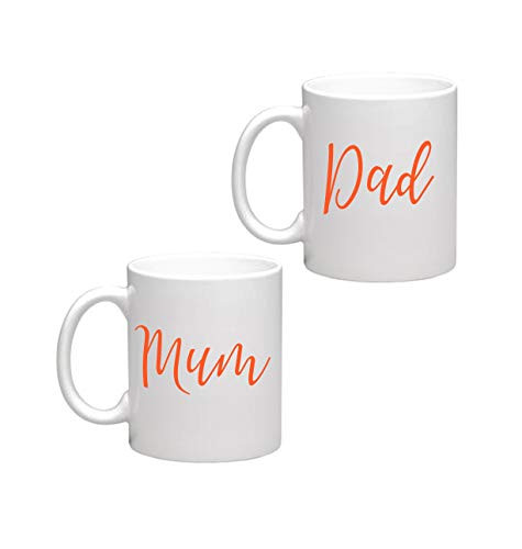 Mum  and  Dad - Vinyl Sticker Decals for Wine Glasses, Mugs. Anniversary, Wedding Gift, Couple