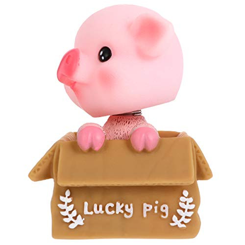 BESPORTBLE Bobble Head Dolls Car Bobble Head Decorations Shaking Head Pig Figures Desktop Ornament Gift for Home Shop Car Dashboard Decor