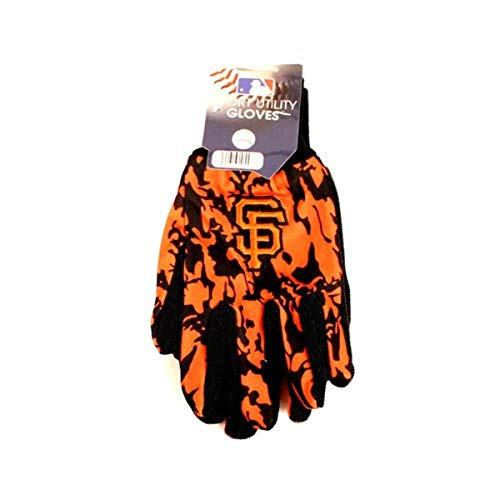MLB San Francisco Giants Camo Gloves, 2-Pack, Orange/Black