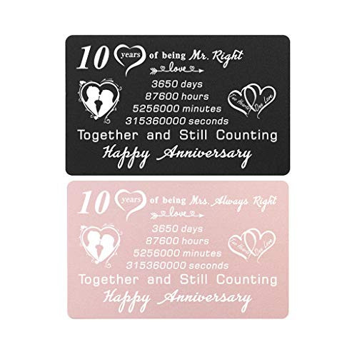 10th Wedding Anniversary Cute Gifts, 10 Year Tin Wedding Anniversary Best Gifts for Couples Friends