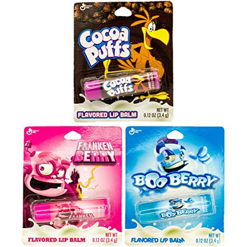 Cereal Flavored Lip Balm (3 Pack) Booberry - Frankenberry - Cocoa Puffs Cereal Flavored Lip Balm (3 Pack) Booberry - Frankenberry - Cocoa Puffs