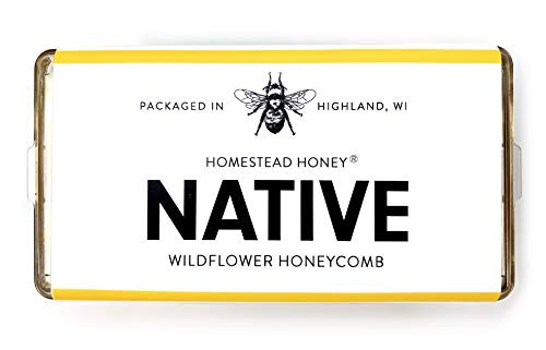 Native Honeycomb, 100 percent Pure and Raw Honey Comb Made in the USA with Real Wildflower Honey (7oz)