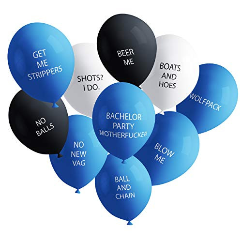 Funny Adult Balloons for Bachelor Party Pack 3 - Hilarious NSFW Gag Gift for Parties - 20 Pack - Naughty Abusive Balloons by Shitty Merch