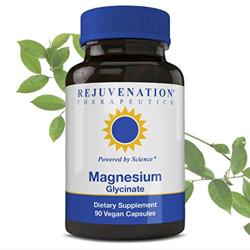 Rejuvenation Therapeutics - Magnesium Glycinate - Support Nerve and Muscle Function and Heart Health - Premium Organic and Vegan Friendly - 90 Capsules 300 mg