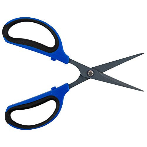 Happy Hydro - Trimming Scissors - Straight Tip - 60mm Teflon Blades - Ergonomic Comfort Grip Handles
