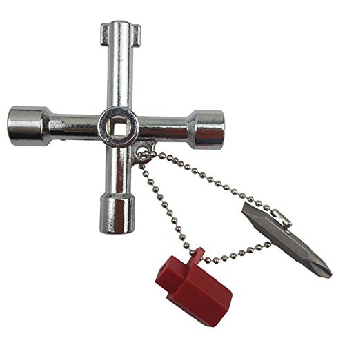 Universal 5 In 1 Cross Train Elevator Switch Key Wrench with Batch Head Square Triangle Train Electrical Cupboard Box Elevator