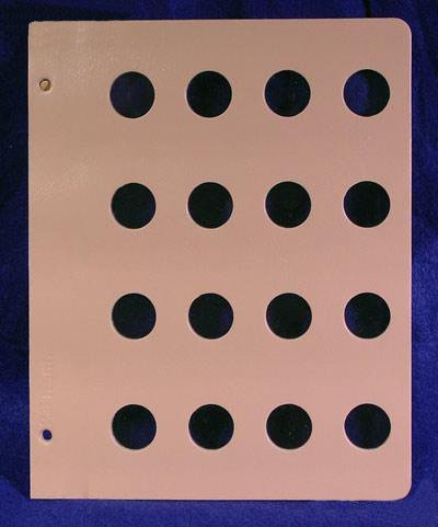 Dansco Blank Album Page for 23mm Coins