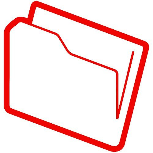 File Folder Decal Sticker (red), Decal Sticker Vinyl Car Home Truck Window Laptop