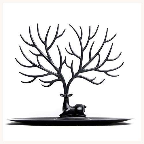 Jewelry Tree Stand Organizer Jewelry Towers Hanging Jewelry Organizer Jewelry Hanger rack jewelry holder stand Antler tree for earring ring Necklaces bracelets (9.06 x 9.48 inch, Black)