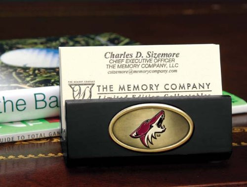 The Memory Company NHL Arizona Coyotes Official Black Business Card Holder, Multicolor, One Size