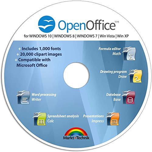 Office Suite 2019 Edition CD DVD 100 percent compatible with Microsoft® Word® and Excel® for Windows 10-8-7-Vista-XP