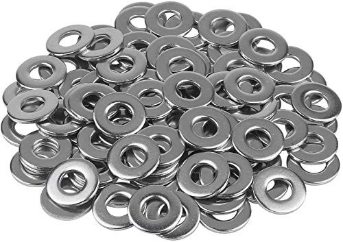 1/4" Stainless Flat Washers (100Pack), by Persberg, 304 18-8 Stainless Steel