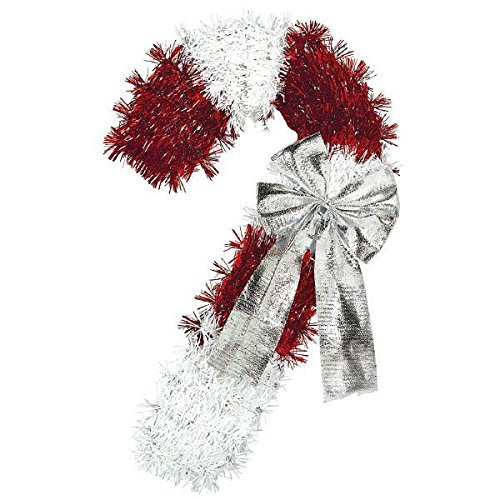 Amscan Christmas Hanging Tinsel Candy Cane | Party Decoration