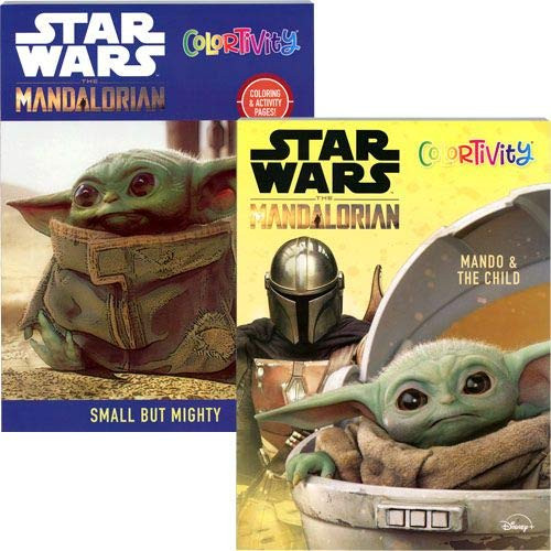 Star War Mandalorian  and  Baby Yoda Coloring  and  Activty Book Set - x2