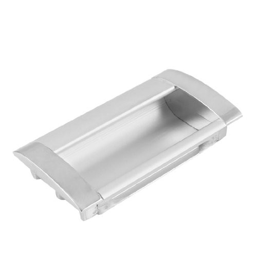 Uxcell Aluminum Rectangular Flush Pull Handle, 3-Inch Long, Silver Tone