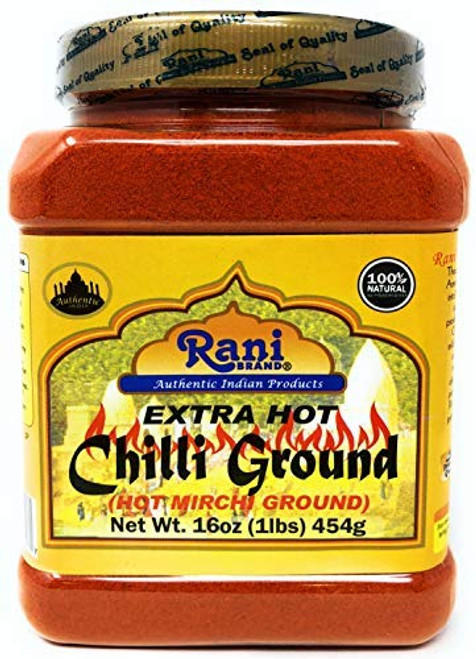 Rani Extra Hot Chilli Powder Indian Spice 16oz (454g) ~ All Natural, No Color added, Gluten Friendly - Vegan - NON-GMO - No Salt or fillers