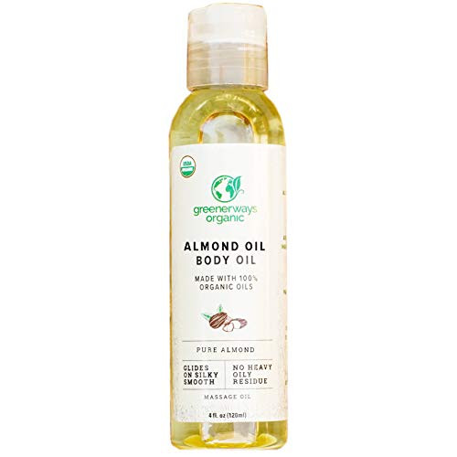Greenerways Organic Almond Body Oil - Improves Complexion - Skin Moisturizing Oil for Glowing Skin - USDA Certified Oil - Promotes Healthy Looking Skin - Helps to Reduce Scars Greenerways Organic Almond Body Oil - Improves Complexion - Skin Moisturizing Oil for Glowing Skin - USDA Certified Oil - Promotes Healthy Looking Skin - Helps to Reduce Scars