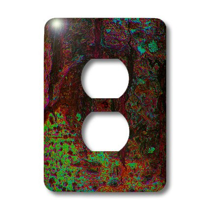 3dRose LLC lsp_20621_6 Red Rusted Wall 2 Plug Outlet Cover