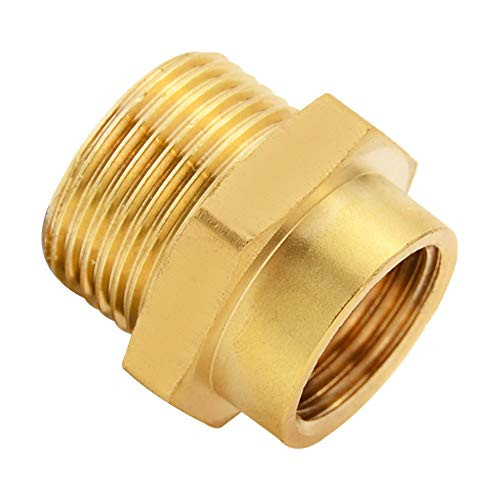 Joywayus 1/2" NPT Thread Female x 3/4" G Thread Male Brass Pipe Fitting Adapter Joywayus 1/2" NPT Thread Female x 3/4" G Thread Male Brass Pipe Fitting Adapter
