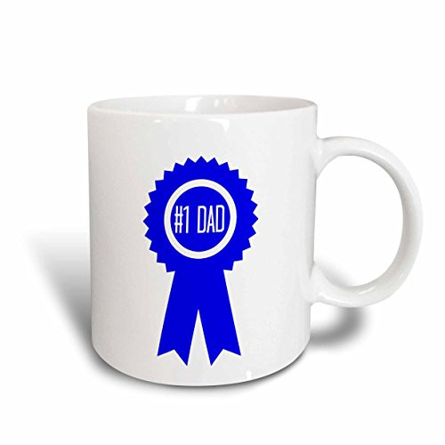 3dRose Number One Dad Ceramic Mug, 11oz
