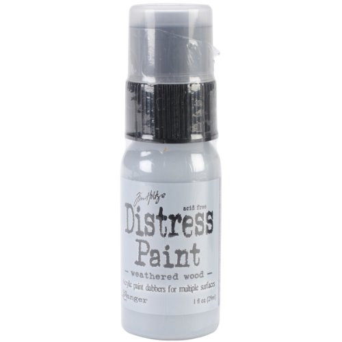Ranger TDD-36524 Tim Holtz Distress Paint Bottle, 1-Ounce, Weathered Wood