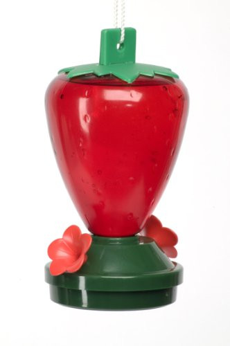Audubon Plastic Strawberry Hummingbird Feeder, 12 oz. Model 5556