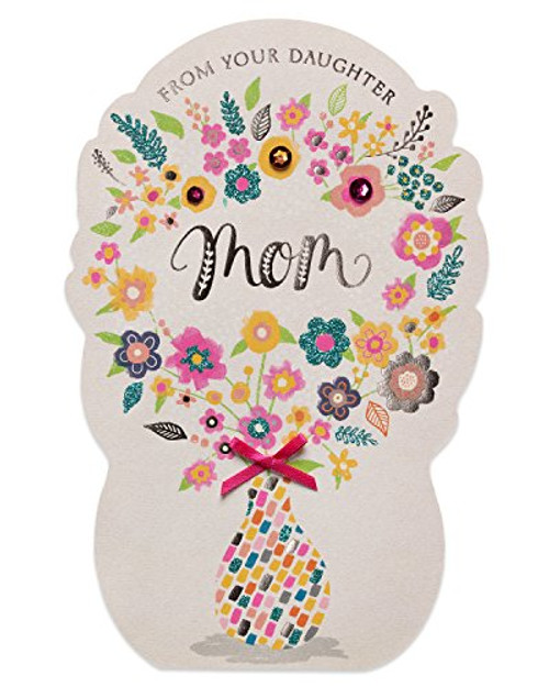 American Greetings Bouquet Mother's Day Greeting Card from Daughter with Glitter
