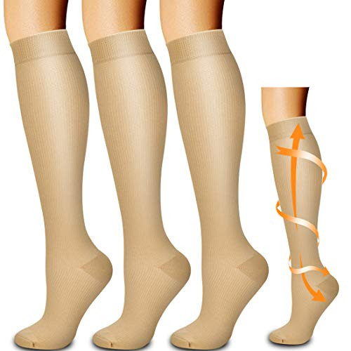 Laite Hebe compression socks women and men, Nude,S/M (3 pairs)